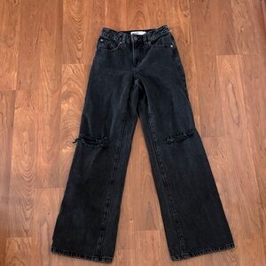 Garage Wide Leg Black Jeans